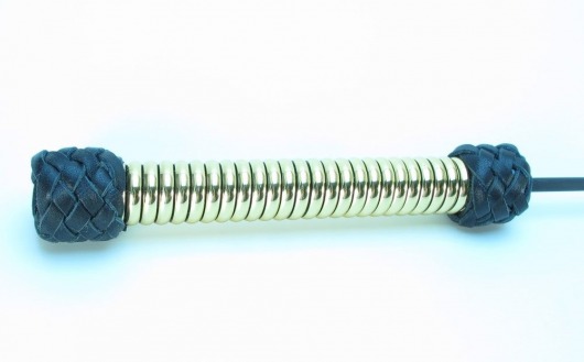 Чёрный королевский стек с золотистой рукоятью - 76 см. - БДСМ Арсенал - купить с доставкой во Владимире