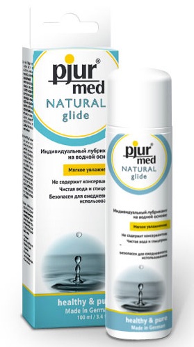 Нейтральный лубрикант на водной основе pjur MED Natural glide - 100 мл. - Pjur - купить с доставкой во Владимире