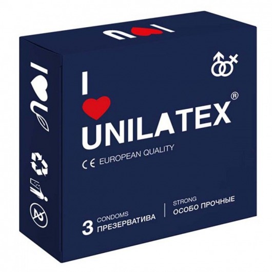 Ультрапрочные презервативы Unilatex Extra Strong - 3 шт. - Unilatex - купить с доставкой во Владимире