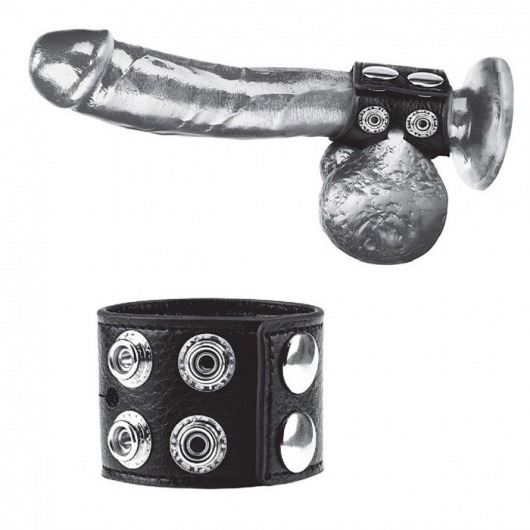 Ремень на член и мошонку 1.5  Cock Ring With Ball Strap - BlueLine - купить с доставкой во Владимире