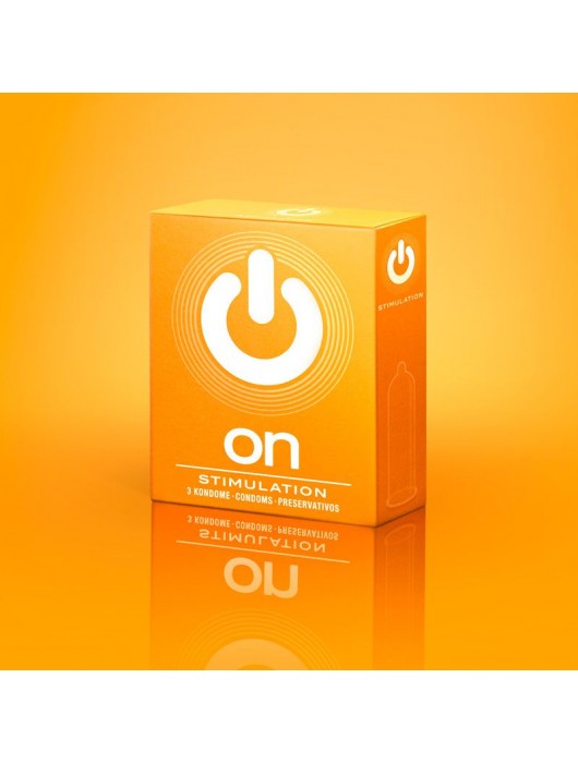 Презервативы ON) Stimulation с точками - 3 шт. - ON) - купить с доставкой во Владимире