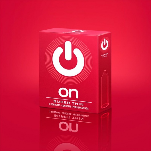 Супертонкие презервативы ON) Super Thin - 3 шт. - ON) - купить с доставкой во Владимире