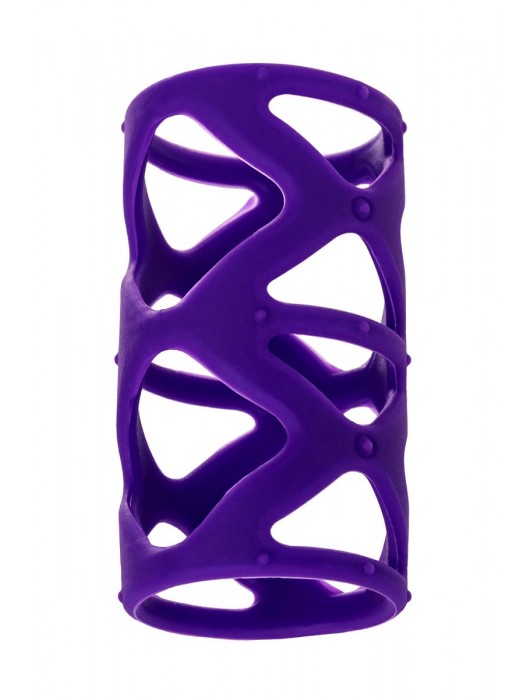 Фиолетовая насадка-сетка на пенис - 7,5 см. - A-toys - во Владимире купить с доставкой