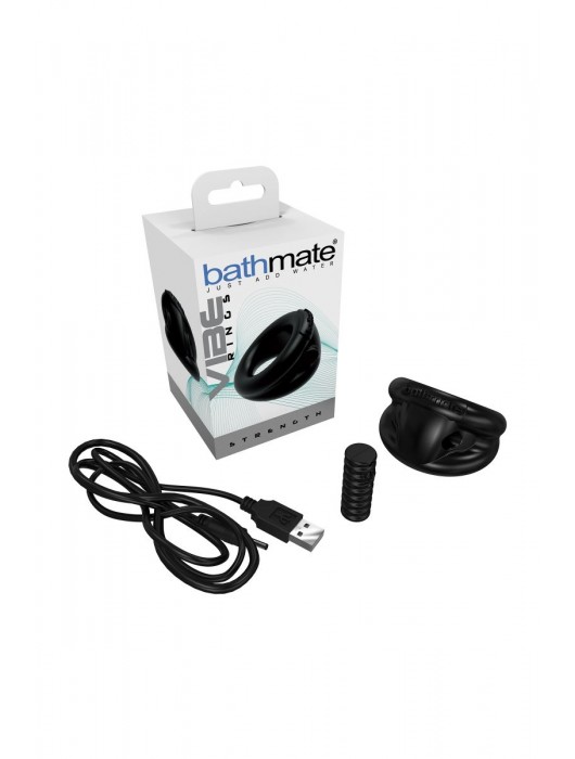 Чёрное эрекционное виброкольцо Strength - Bathmate - во Владимире купить с доставкой