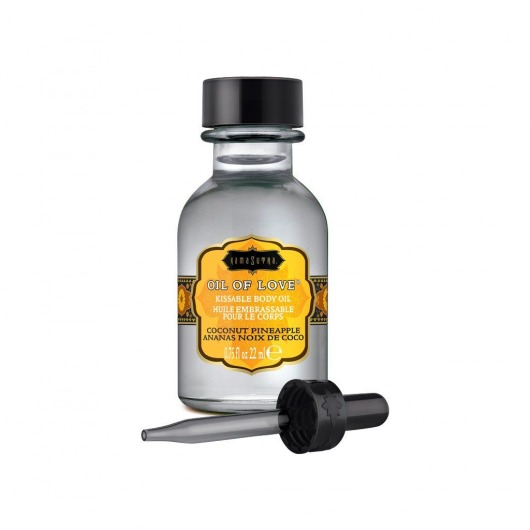 Масло для ласк с ароматом кокоса и ананаса Oil of Love Coconut Pineapple - 22 мл. - Kama Sutra - купить с доставкой во Владимире