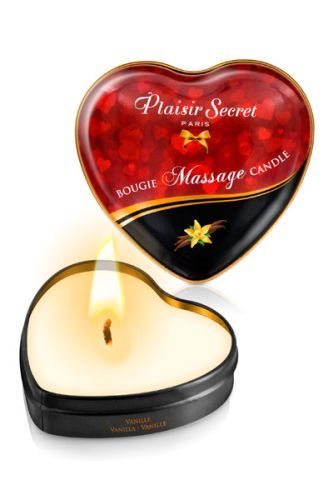 Массажная свеча с ароматом ванили Bougie Massage Candle - 35 мл. - Plaisir Secret - купить с доставкой во Владимире