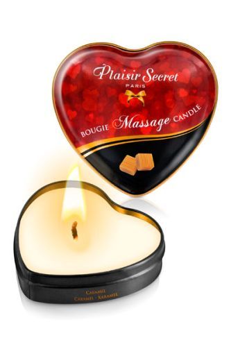 Массажная свеча с ароматом карамели Bougie Massage Candle - 35 мл. - Plaisir Secret - купить с доставкой во Владимире