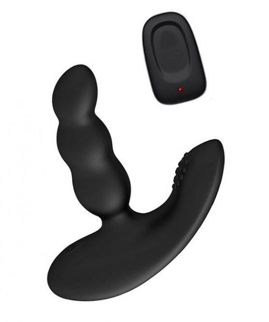 Черный силиконовый стимулятор простаты Levett Nitoc с пультом ДУ - Levett - во Владимире купить с доставкой