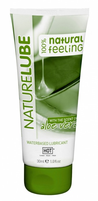 Смазка на водной основе с алоэ вера Nature Lube - 30 мл. - HOT - купить с доставкой во Владимире