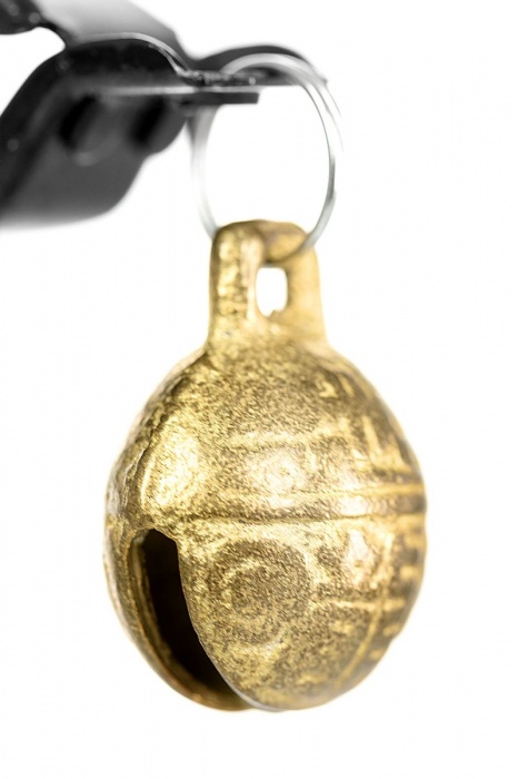 Черно-золотистые зажимы для сосков TOYFA Theatre - ToyFa - купить с доставкой во Владимире