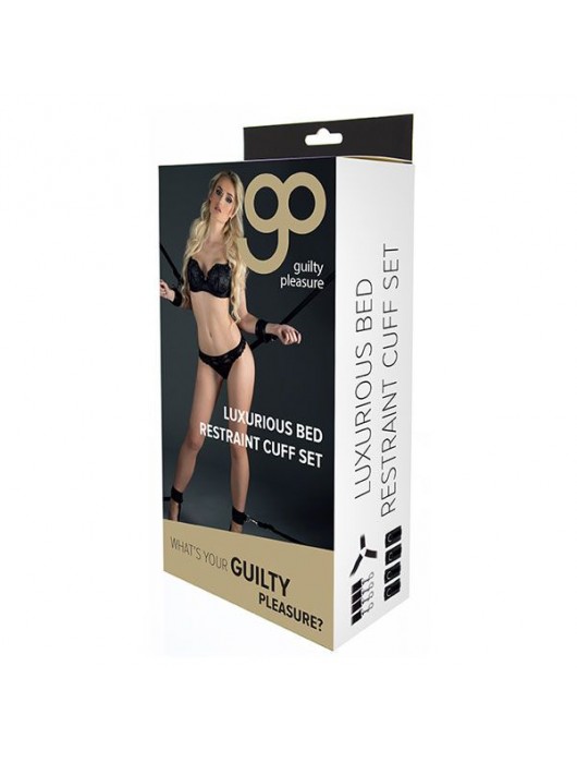 Комплект наручников и поножей LUXURIOUS BED RESTRAINT CUFF SET - Blush Novelties - купить с доставкой во Владимире