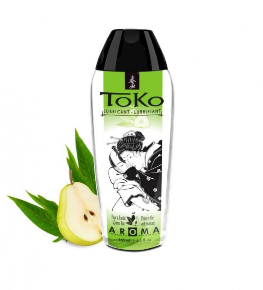 Интимный гель TOKO Pear   Exotic Green Tea с ароматом груши и зеленого чая - 165 мл. - Shunga - купить с доставкой во Владимире