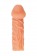 Телесная закрытая насадка с венками Cock Sleeve Size S - 13,8 см. - KOKOS - во Владимире купить с доставкой