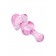 Розовая фигурная анальная втулка - 9,8 см. - Sexus во Владимире Розовая фигурная анальная втулка - 9,8 см. - Sexus