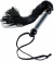 Черный мини-флоггер с резиновыми хвостами - 26 см. - ToyFa - купить с доставкой во Владимире