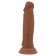 Коричневый фаллоимитатор с подвижной кожей Quentin - 18,4 см. - Baile