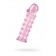 Гелевая розовая насадка на фаллос с шипами - 12 см. - Toyfa Basic - во Владимире купить с доставкой