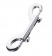 Серебристый двухсторонний карабин TOYFA Metal - ToyFa - купить с доставкой во Владимире Серебристый двухсторонний карабин TOYFA Metal - ToyFa - купить с доставкой во Владимире